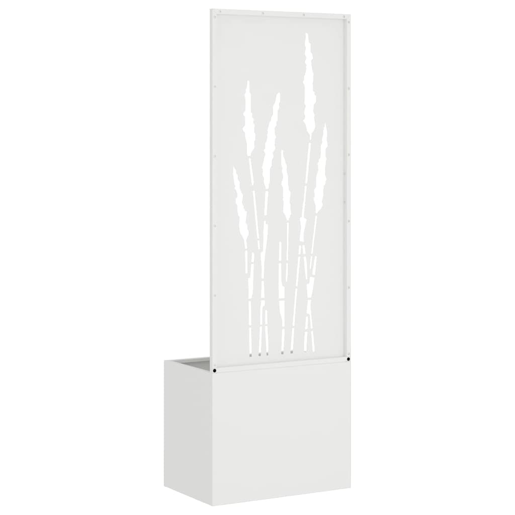 vidaXL Vaso da Giardino con Pannello Decorativo Bianco 50 x 140 cm