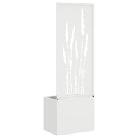 vidaXL Vaso da Giardino con Pannello Decorativo Bianco 50 x 140 cm