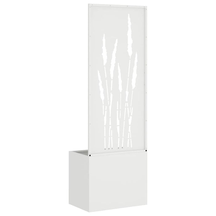 vidaXL Vaso da Giardino con Pannello Decorativo Bianco 50 x 140 cm