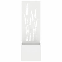 vidaXL Vaso da Giardino con Pannello Decorativo Bianco 50 x 140 cm