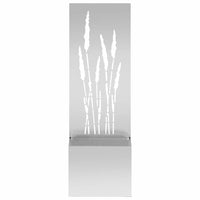 vidaXL Vaso da Giardino con Pannello Decorativo Argento 50 x 140 cm