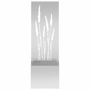 vidaXL Vaso da Giardino con Pannello Decorativo Argento 50 x 140 cm