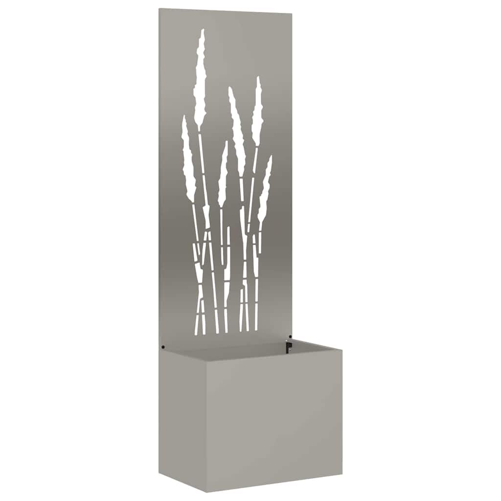 Vaso da Giardino con Pannello Decorativo Ruggine 50 x 140 cm 876468