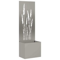 Vaso da Giardino con Pannello Decorativo Ruggine 50 x 140 cm 876468