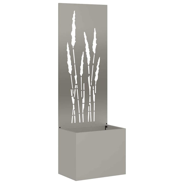 Vaso da Giardino con Pannello Decorativo Ruggine 50 x 140 cm 876468