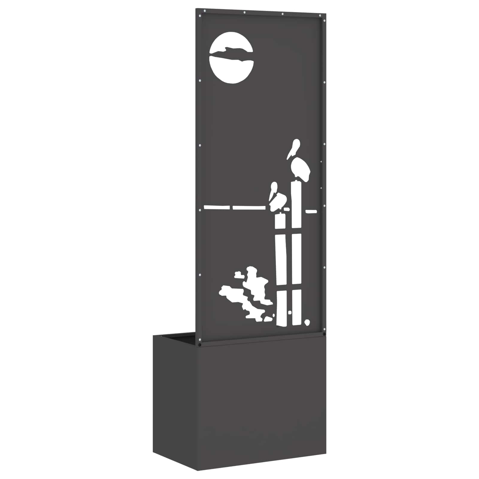 Schermo per privacy in giardino Traforo Nero 50 x 140 cm 876469