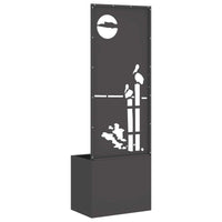 Schermo per privacy in giardino Traforo Nero 50 x 140 cm 876469