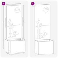 vidaXL Vaso da Giardino con Pannello Decorativo Bianco 50 x 140 cm