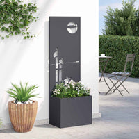 vidaXL Vaso da Giardino con Pannello Decorativo Antracite 50 x 140 cm