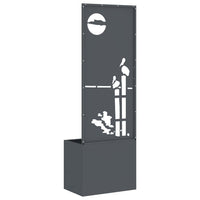 vidaXL Vaso da Giardino con Pannello Decorativo Antracite 50 x 140 cm