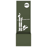 Vaso da Giardino con Pannello Decorativo Oliver verde 876472