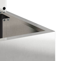 vidaXL Vaso da Giardino con Pannello Decorativo Argento 50 x 140 cm