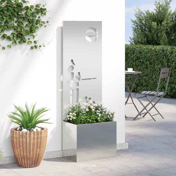 Schermo per privacy in giardino Traforo Argento 50 x 140 cm 876474