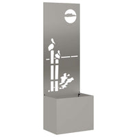 vidaXL Vaso da Giardino con Pannello Decorativo Ruggine 50 x 140 cm