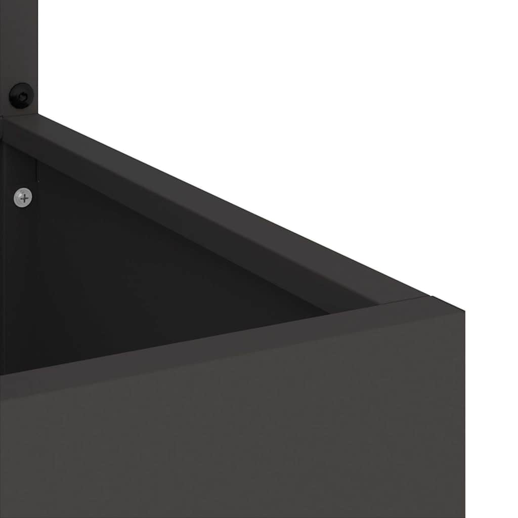 Schermo per privacy in giardino Floreale Nero 50 x 140 cm 876476