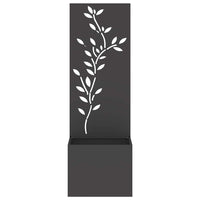 vidaXL Vaso da Giardino con Pannello Decorativo Nero 50 x 140 cm