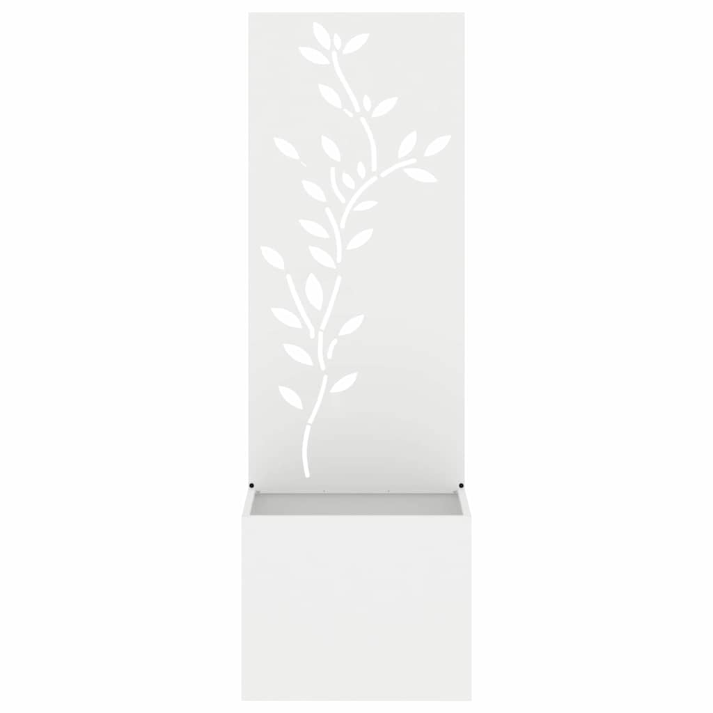 vidaXL Vaso da Giardino con Pannello Decorativo Bianco 50 x 140 cm