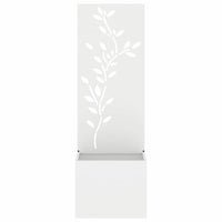 vidaXL Vaso da Giardino con Pannello Decorativo Bianco 50 x 140 cm