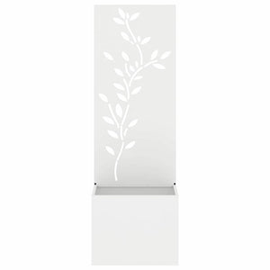 vidaXL Vaso da Giardino con Pannello Decorativo Bianco 50 x 140 cm