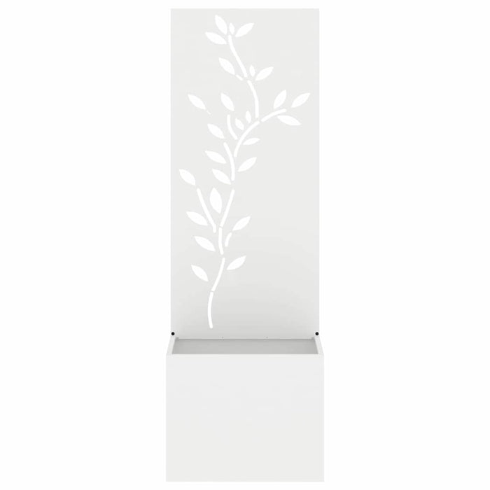 vidaXL Vaso da Giardino con Pannello Decorativo Bianco 50 x 140 cm