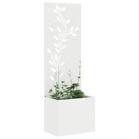 vidaXL Vaso da Giardino con Pannello Decorativo Bianco 50 x 140 cm