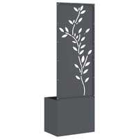 vidaXL Vaso da Giardino con Pannello Decorativo Antracite 50 x 140 cm