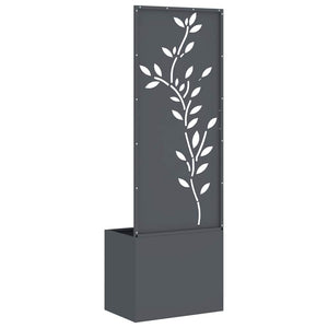 vidaXL Vaso da Giardino con Pannello Decorativo Antracite 50 x 140 cm
