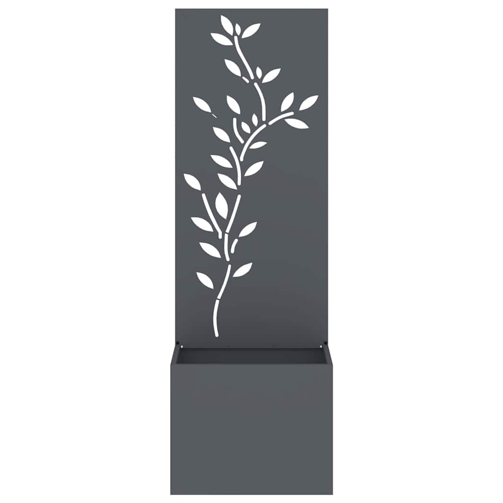 vidaXL Vaso da Giardino con Pannello Decorativo Antracite 50 x 140 cm