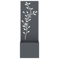 vidaXL Vaso da Giardino con Pannello Decorativo Antracite 50 x 140 cm
