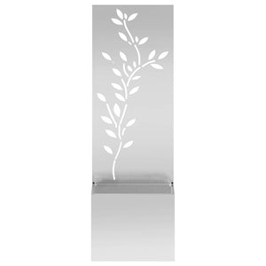 vidaXL Vaso da Giardino con Pannello Decorativo Argento 50 x 140 cm