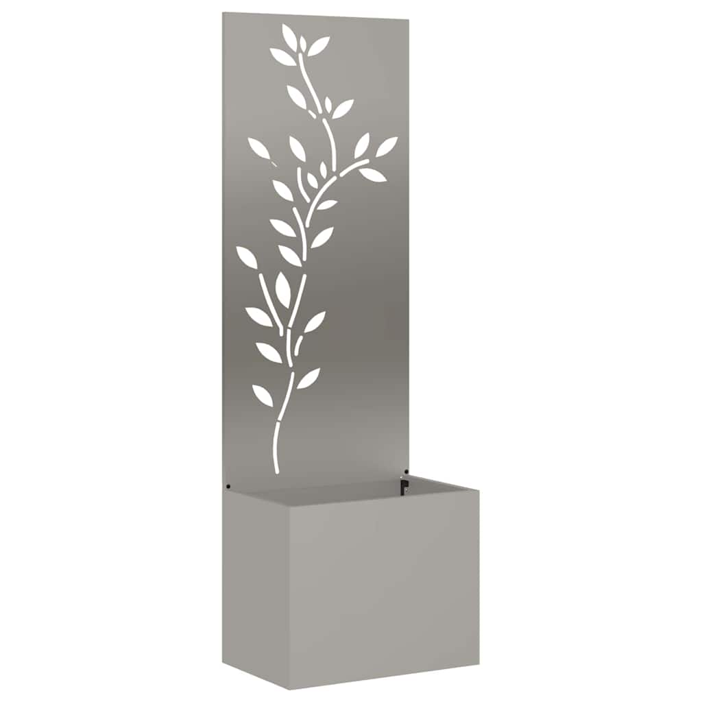 Vaso da Giardino con Pannello Decorativo Ruggine 50 x 140 cm 876482