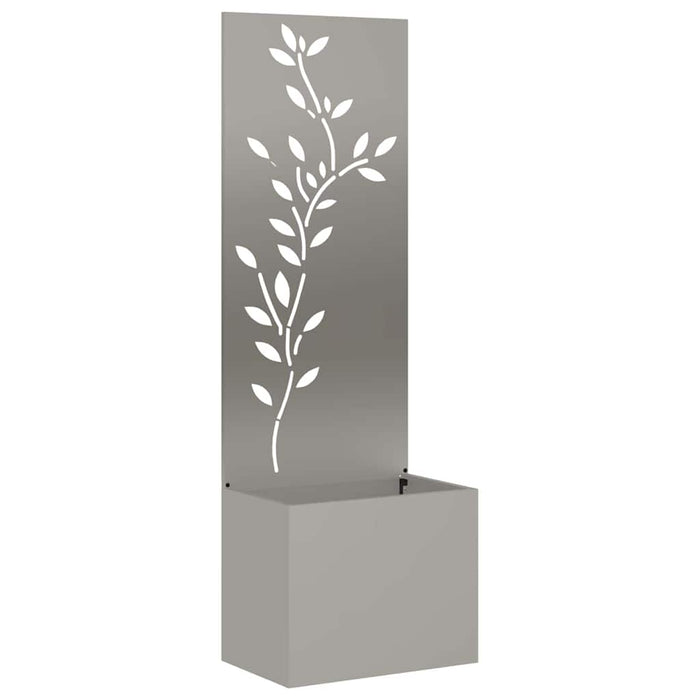 Vaso da Giardino con Pannello Decorativo Ruggine 50 x 140 cm 876482