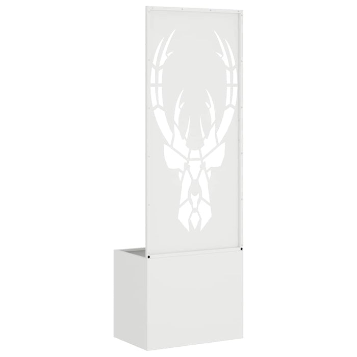 vidaXL Vaso da Giardino con Pannello Decorativo Bianco 50 x 140 cm