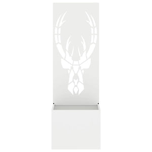 vidaXL Vaso da Giardino con Pannello Decorativo Bianco 50 x 140 cm