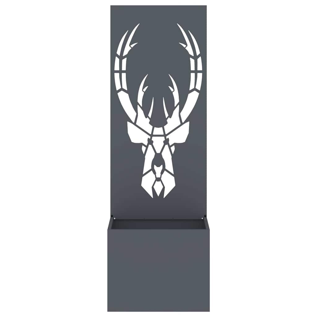 vidaXL Vaso da Giardino con Pannello Decorativo Antracite 50 x 140 cm