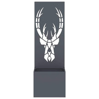 vidaXL Vaso da Giardino con Pannello Decorativo Antracite 50 x 140 cm