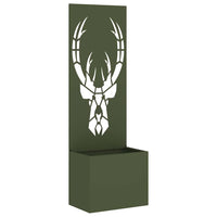 vidaXL Vaso da Giardino con Pannello Decorativo Oliver verde