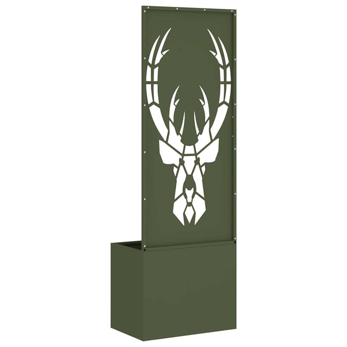 vidaXL Vaso da Giardino con Pannello Decorativo Oliver verde