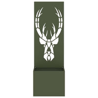 vidaXL Vaso da Giardino con Pannello Decorativo Oliver verde