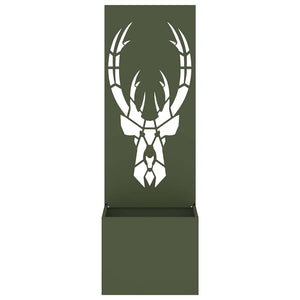 vidaXL Vaso da Giardino con Pannello Decorativo Oliver verde