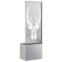 vidaXL Vaso da Giardino con Pannello Decorativo Argento 50 x 140 cm