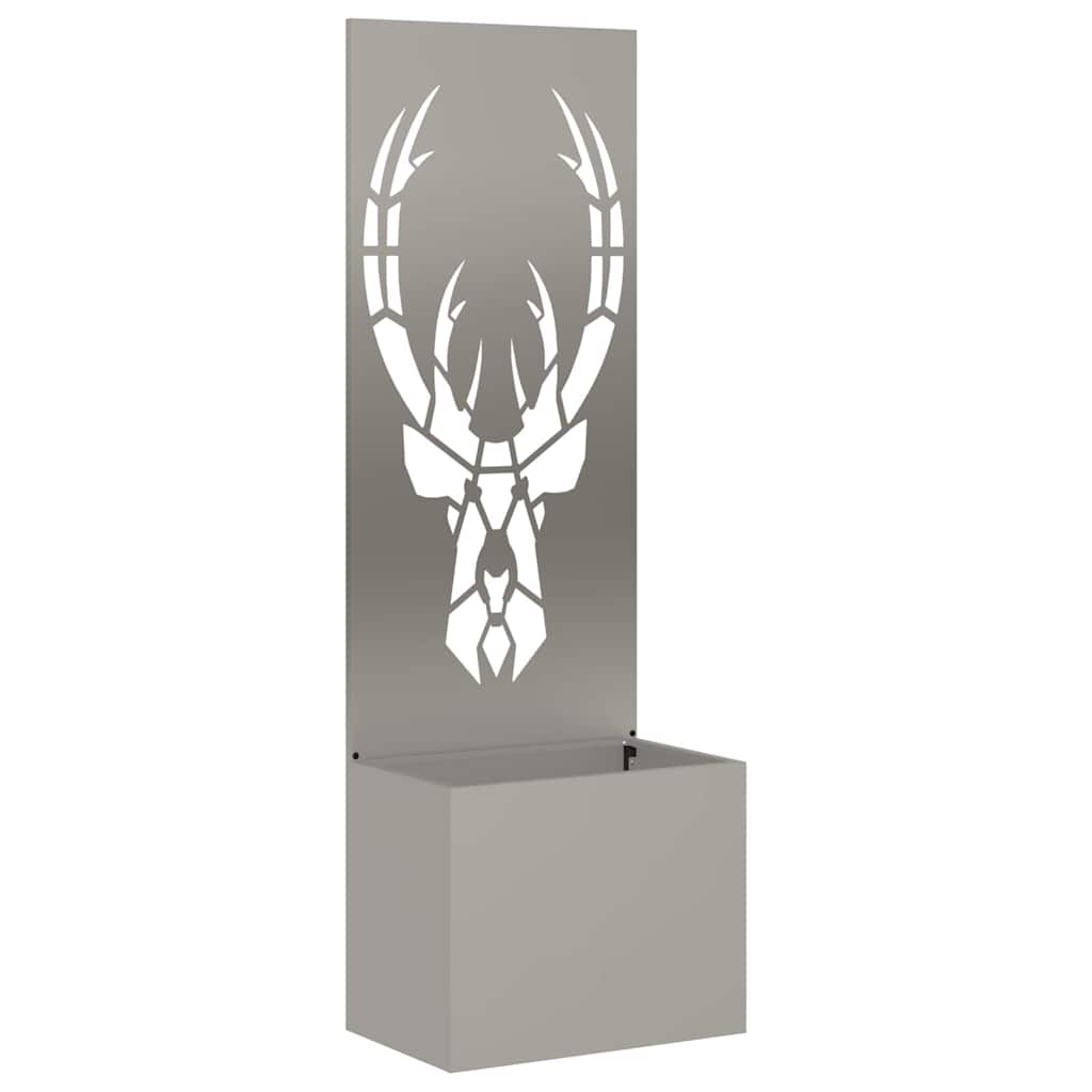 Vaso da Giardino con Pannello Decorativo Ruggine 50 x 140 cm 876489