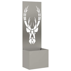 Vaso da Giardino con Pannello Decorativo Ruggine 50 x 140 cm 876489