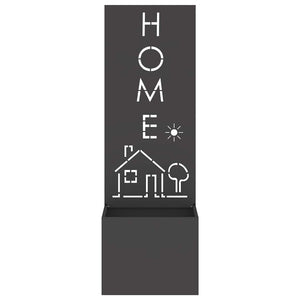 vidaXL Vaso da Giardino con Pannello Decorativo Nero 50 x 140 cm