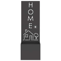 Vaso da Giardino con Pannello Decorativo Nero 50 x 140 cm 876490