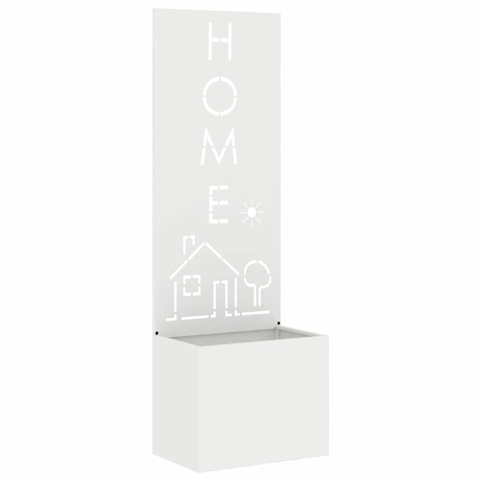 vidaXL Vaso da Giardino con Pannello Decorativo Bianco 50 x 140 cm