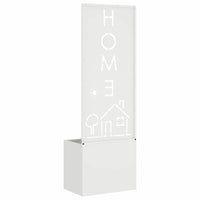vidaXL Vaso da Giardino con Pannello Decorativo Bianco 50 x 140 cm