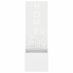 vidaXL Vaso da Giardino con Pannello Decorativo Bianco 50 x 140 cm