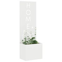 vidaXL Vaso da Giardino con Pannello Decorativo Bianco 50 x 140 cm