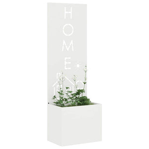 vidaXL Vaso da Giardino con Pannello Decorativo Bianco 50 x 140 cm